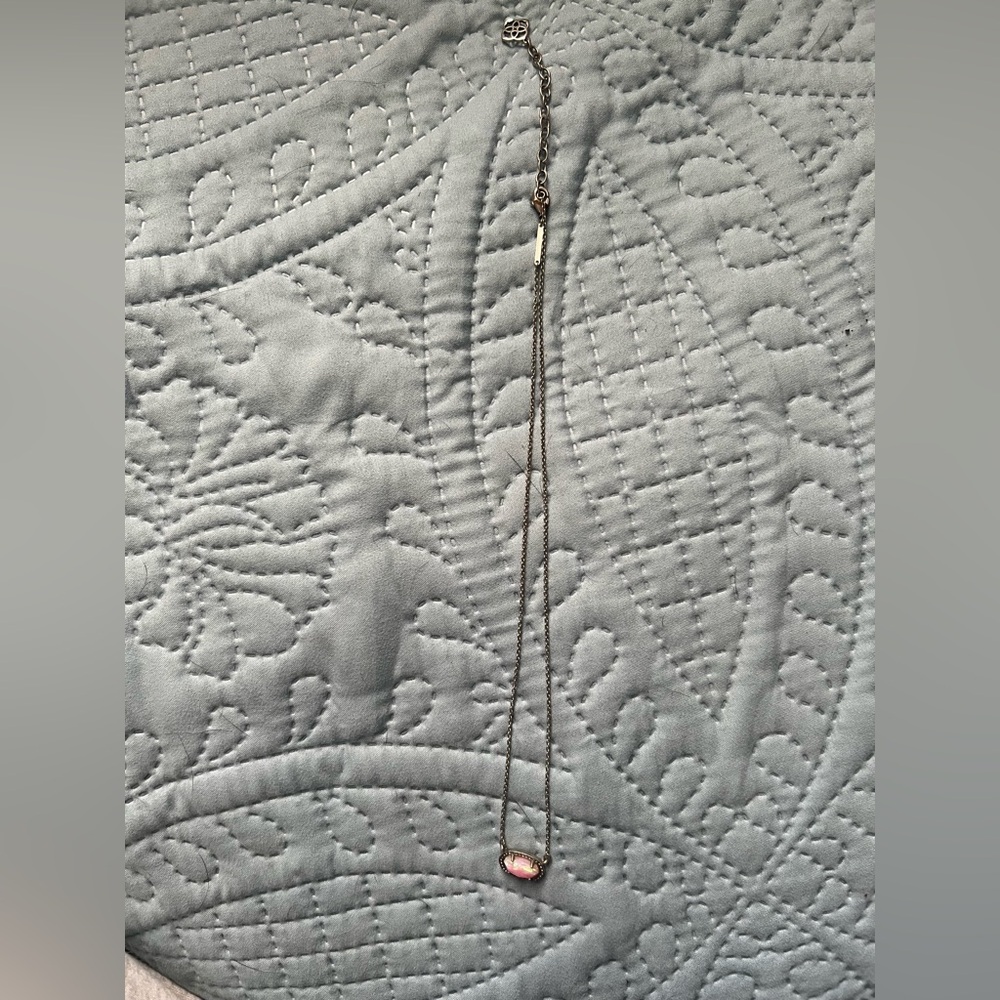 Kendra Scott Necklace with Pink Stone Pendant